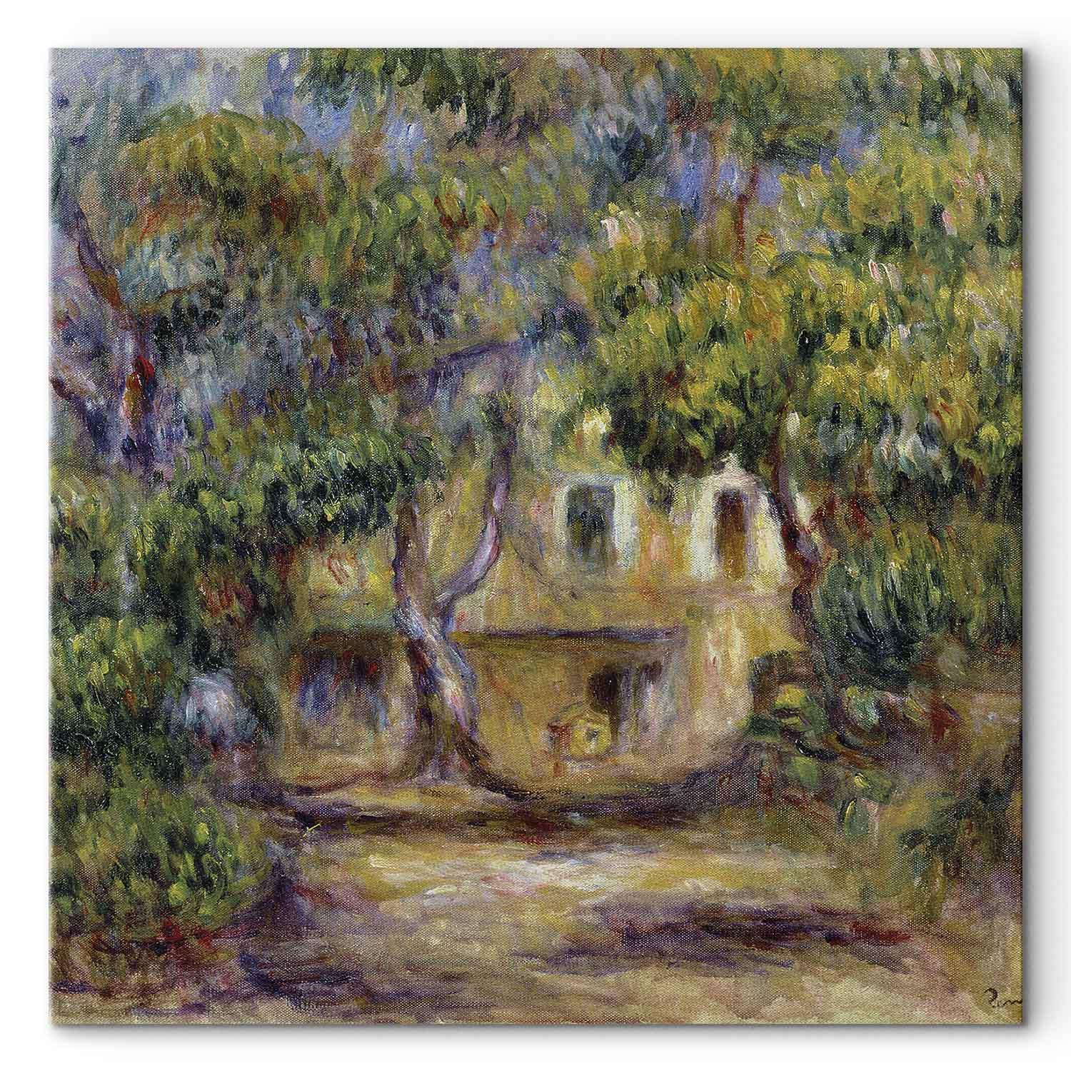 Pierre-Auguste Renoir - Gården ved Les Collettes lærredsbillede reproduktion - 40 x 40 cm - Akustisk