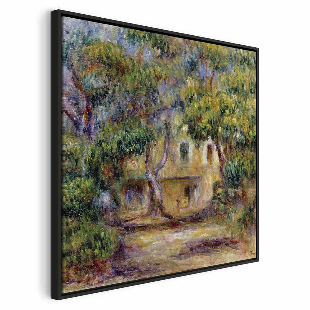 Pierre-Auguste Renoir - Gården ved Les Collettes lærredsbillede reproduktion - 60 x 60 cm - I en sort træramme