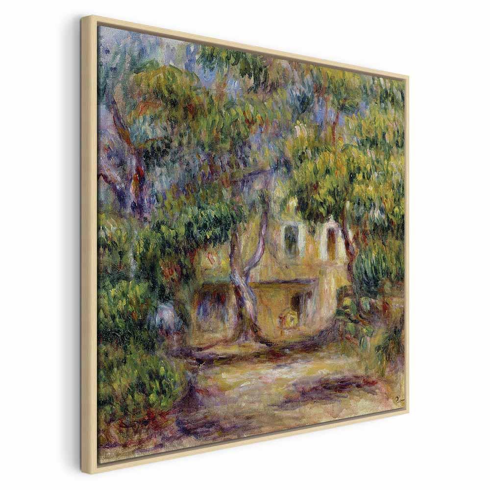 Pierre-Auguste Renoir - Gården ved Les Collettes lærredsbillede reproduktion - 60 x 60 cm - I en naturlig træramme