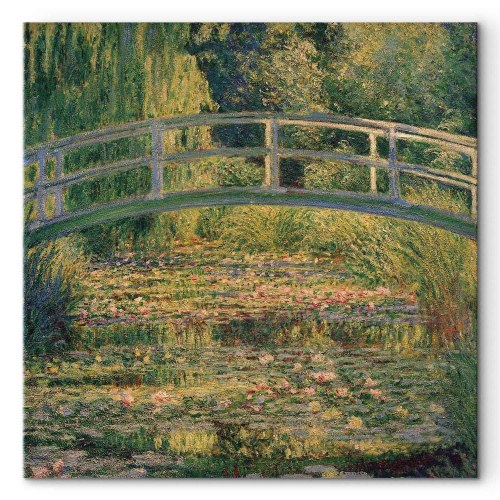 Claude Monet billede på lærred - Bro over en dam med åkander