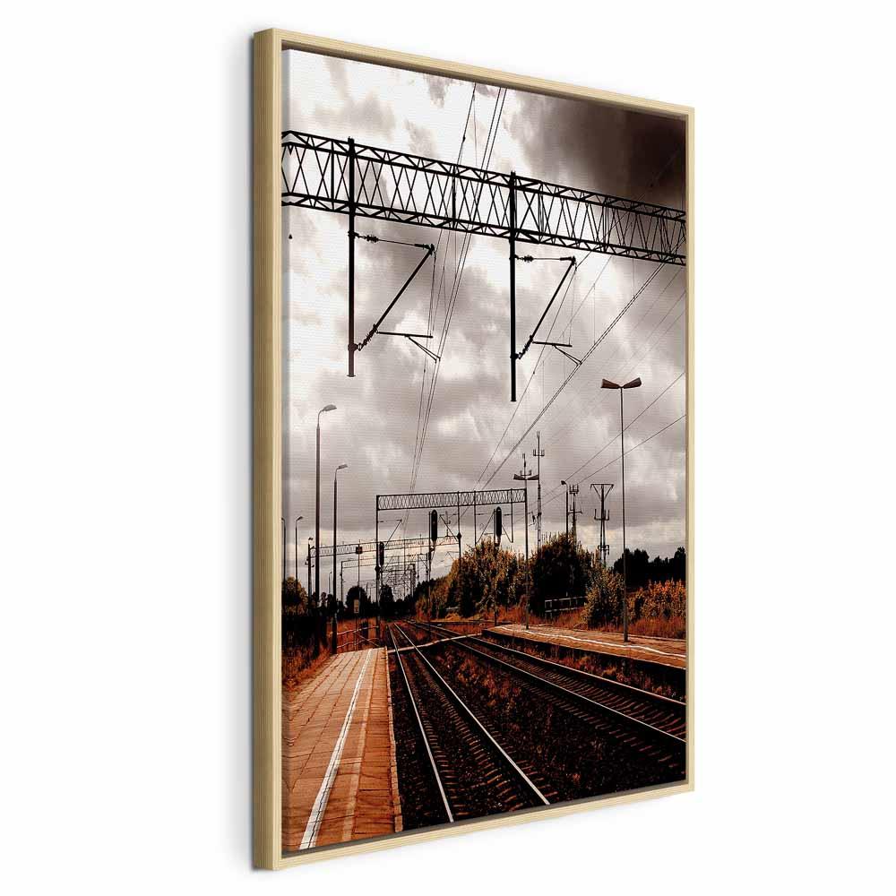 Lærredsbillede Før Rejsen vertikalt 1-delt - 80 x 120 cm - I en naturlig træramme
