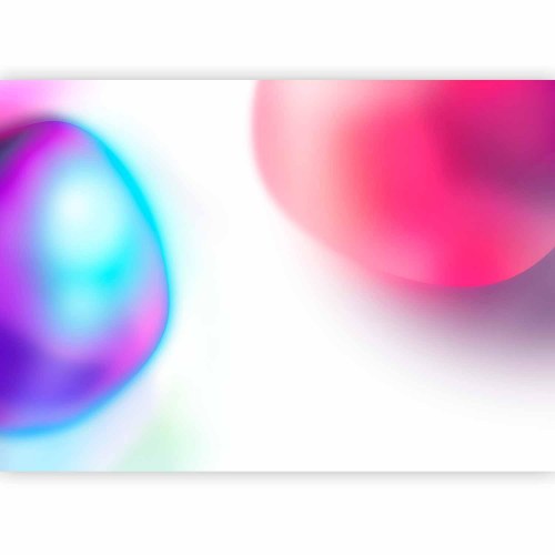 Fototapet Abstraktion - farverige glasformer i violetblå og pink