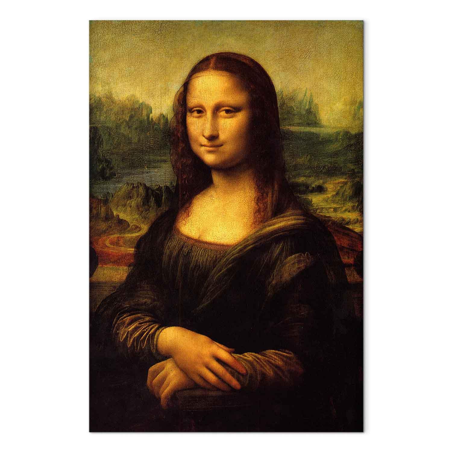 Leonardo da Vinci Mona Lisa lærredsbillede - 40 x 60 cm - Premium Print billede