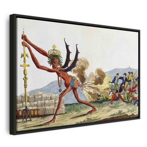 Jacques-Louis David lærredsbillede - Karikatur af den engelske regering