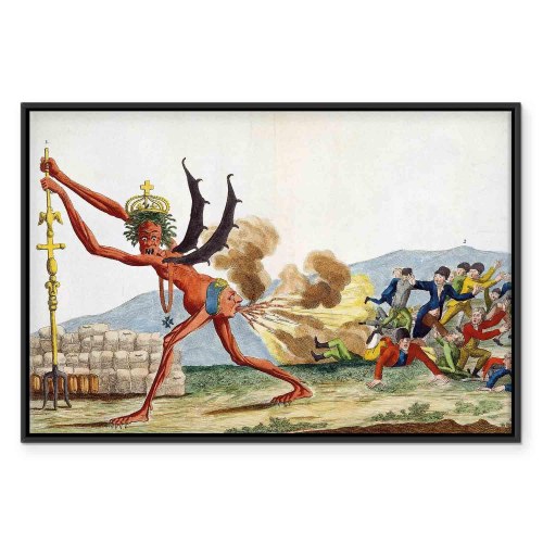 Jacques-Louis David lærredsbillede - Karikatur af den engelske regering