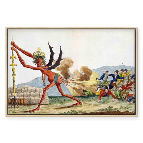 Jacques-Louis David lærredsbillede - Karikatur af den engelske regering
