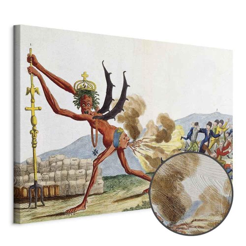 Jacques-Louis David lærredsbillede - Karikatur af den engelske regering