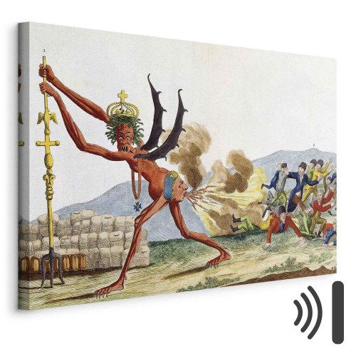 Jacques-Louis David lærredsbillede - Karikatur af den engelske regering