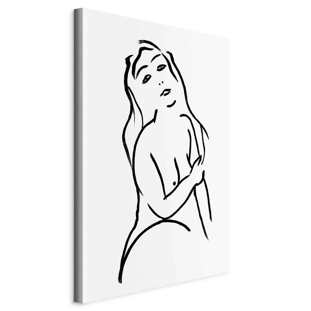 Lærredsbillede Passionate Touch - lodret vægdekoration med menneskemotiv i 1 del - 80 x 120 cm - Standard
