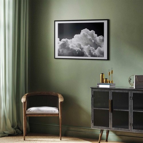 Plakat med skyer og himmel - sort-hvid vægplakat