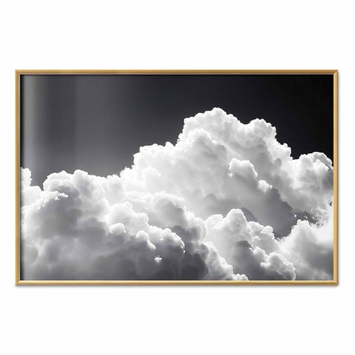 Plakat med skyer og himmel - sort-hvid vægplakat