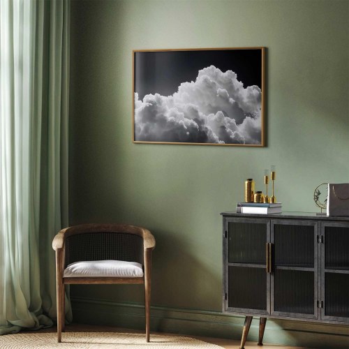 Plakat med skyer og himmel - sort-hvid vægplakat