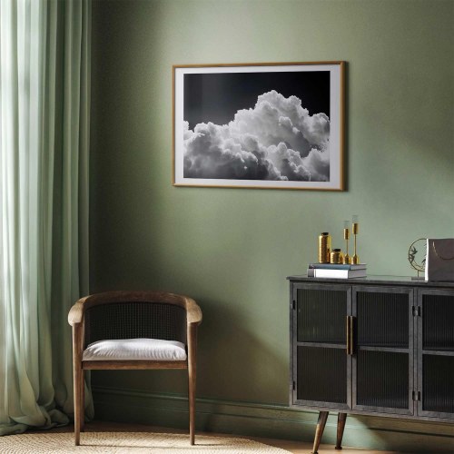 Plakat med skyer og himmel - sort-hvid vægplakat