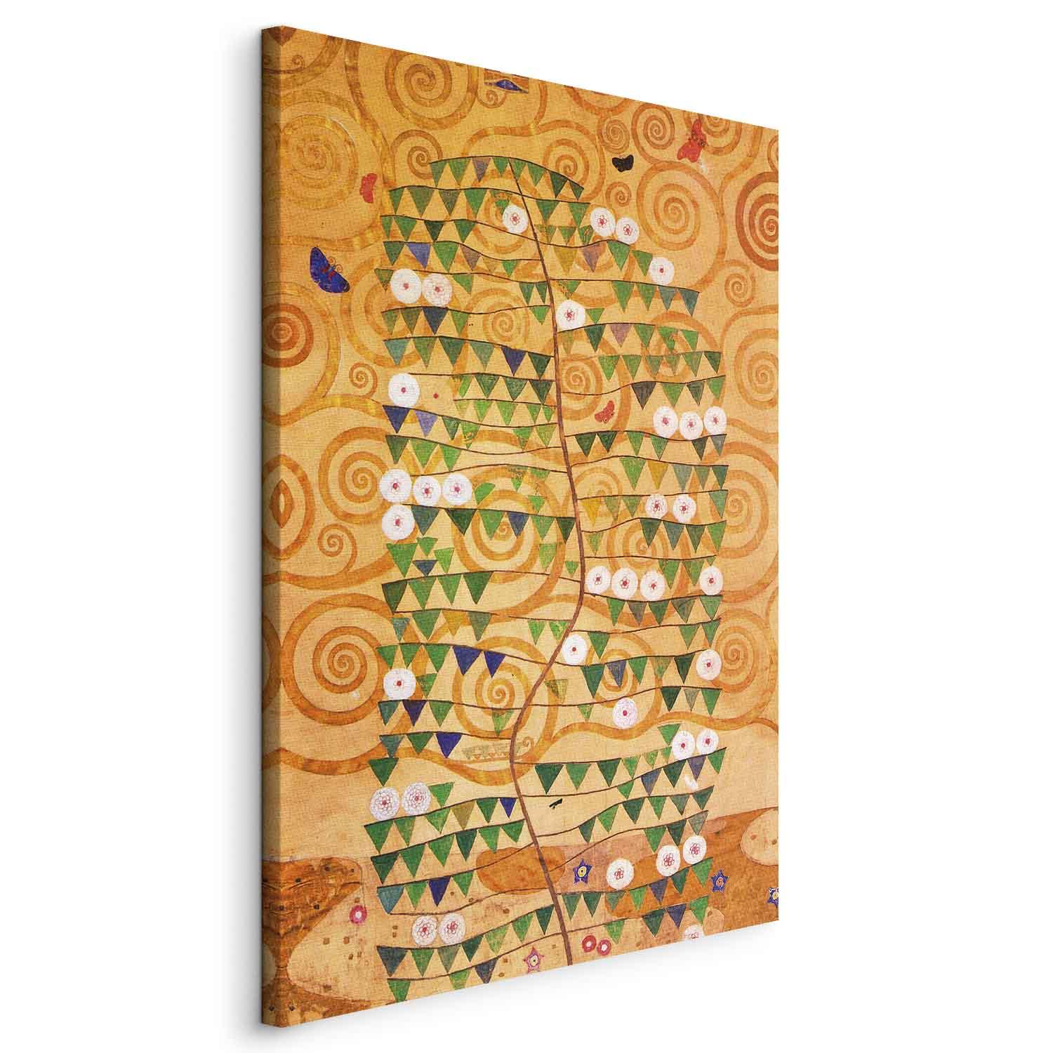 Gustav Klimt Livets Træ billede på lærred - 80 x 120 cm - På italiensk lærred billede