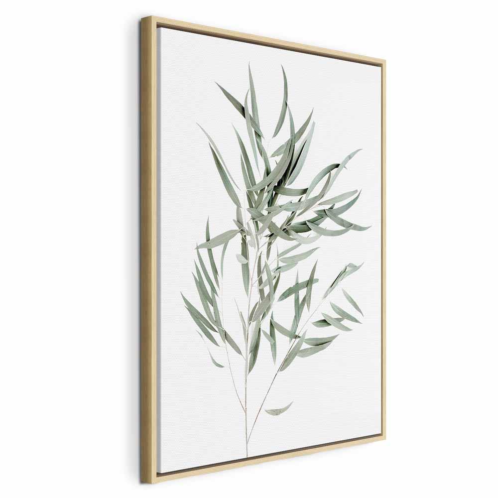 Lærredsbillede Nicholia Eucalyptus 1-delt lodret - 40 x 60 cm - I en naturlig træramme