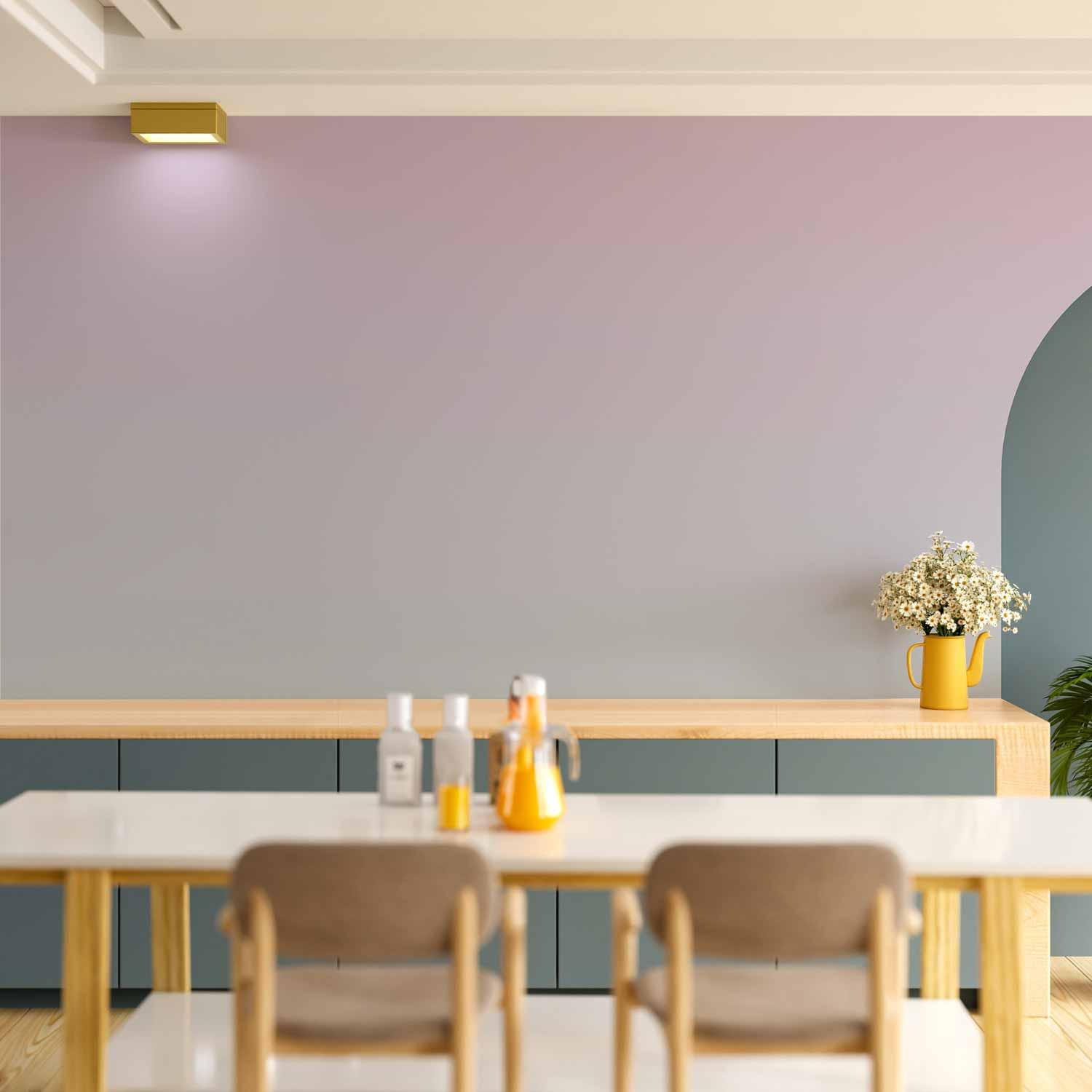 Fototapet Pastel Gradient - farveovergang fra violet til mint - 250 x 175 cm - Vandtæt