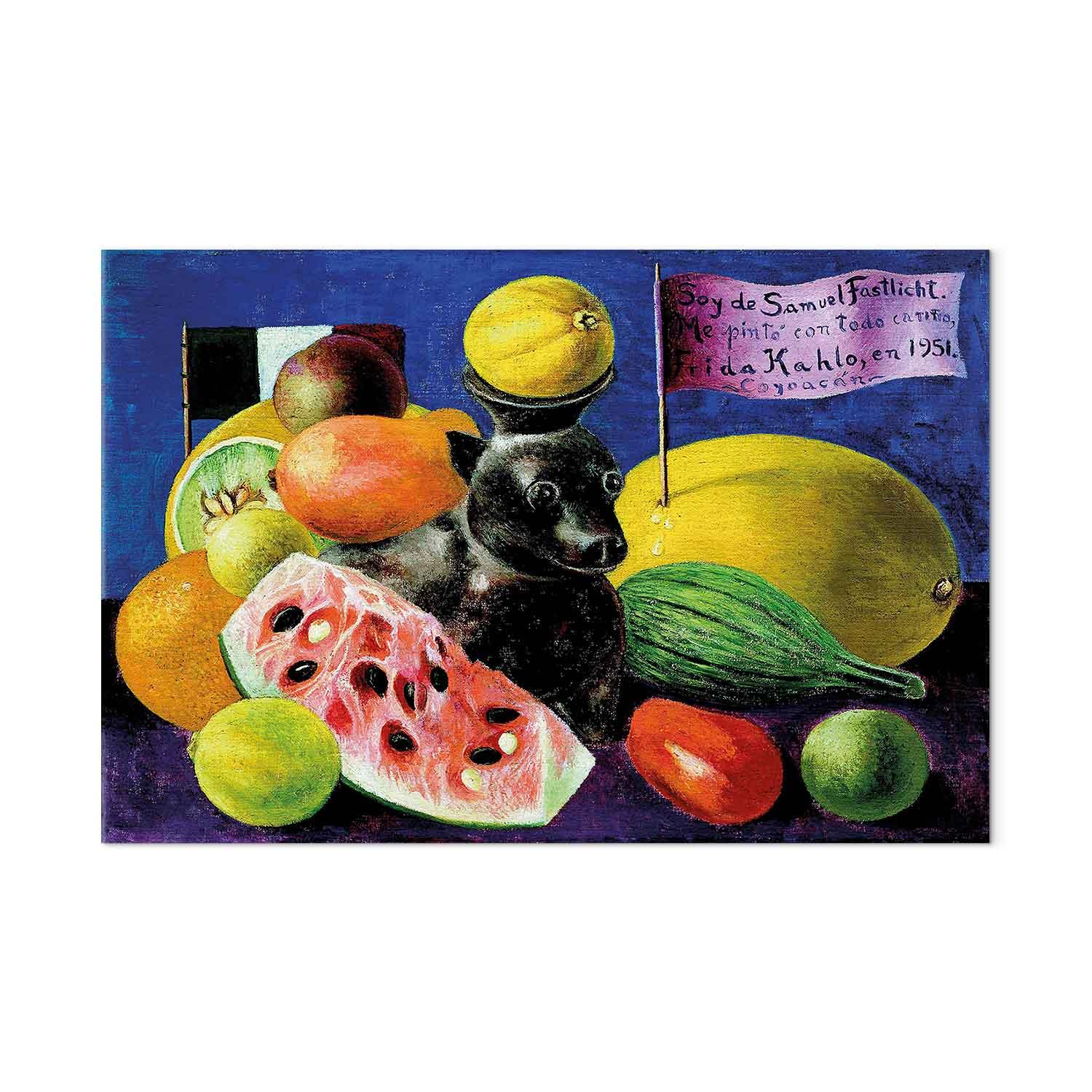 Frida Kahlo Stilleben reproduktion på lærred - 90 x 60 cm - Akustisk billede