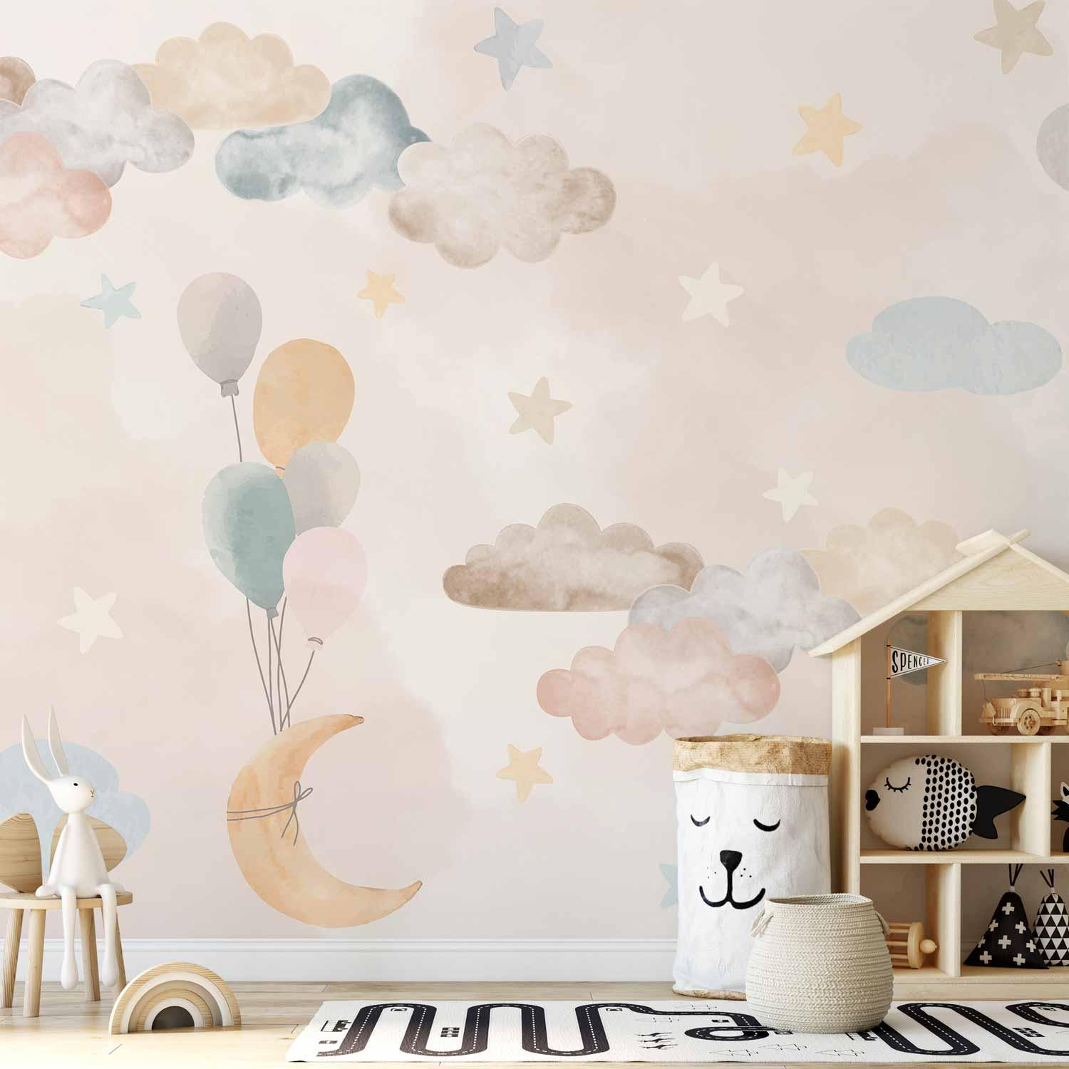 Fototapet til børneværelse - Eventyrhimmel Fairy Tale Sky - 500 x 350 cm - Standard