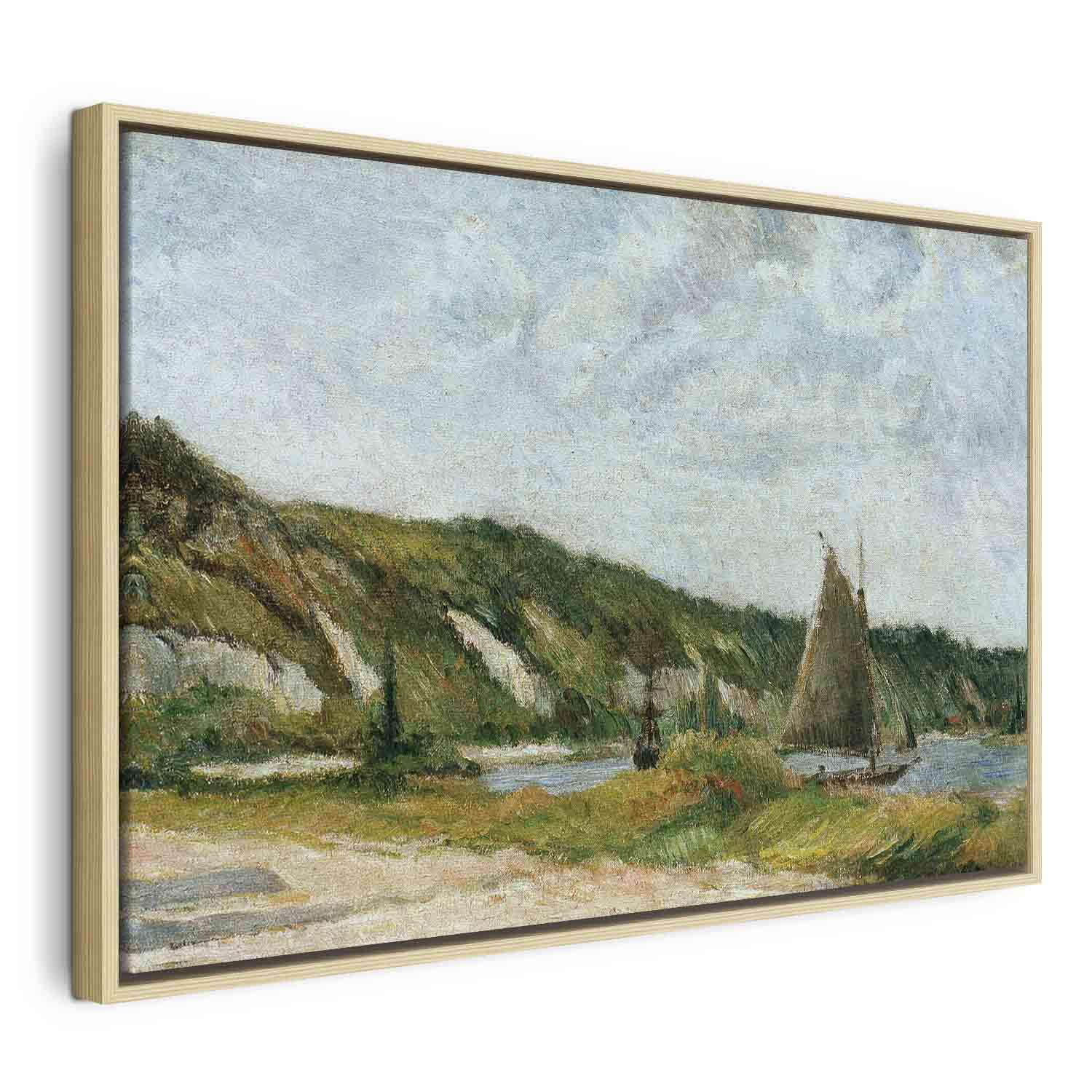 Paul Gauguin Sejlskibene - billede på lærred med reproduktion - 120 x 80 cm - I en naturlig træramme