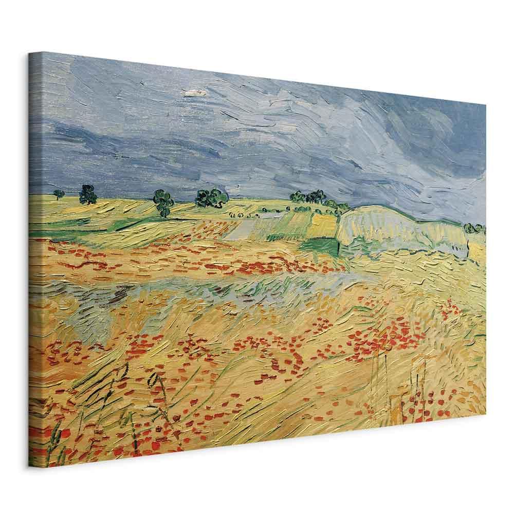 Vincent van Gogh billede på lærred - Marker med valmuer reproduktion - 120 x 80 cm - På italiensk lærred