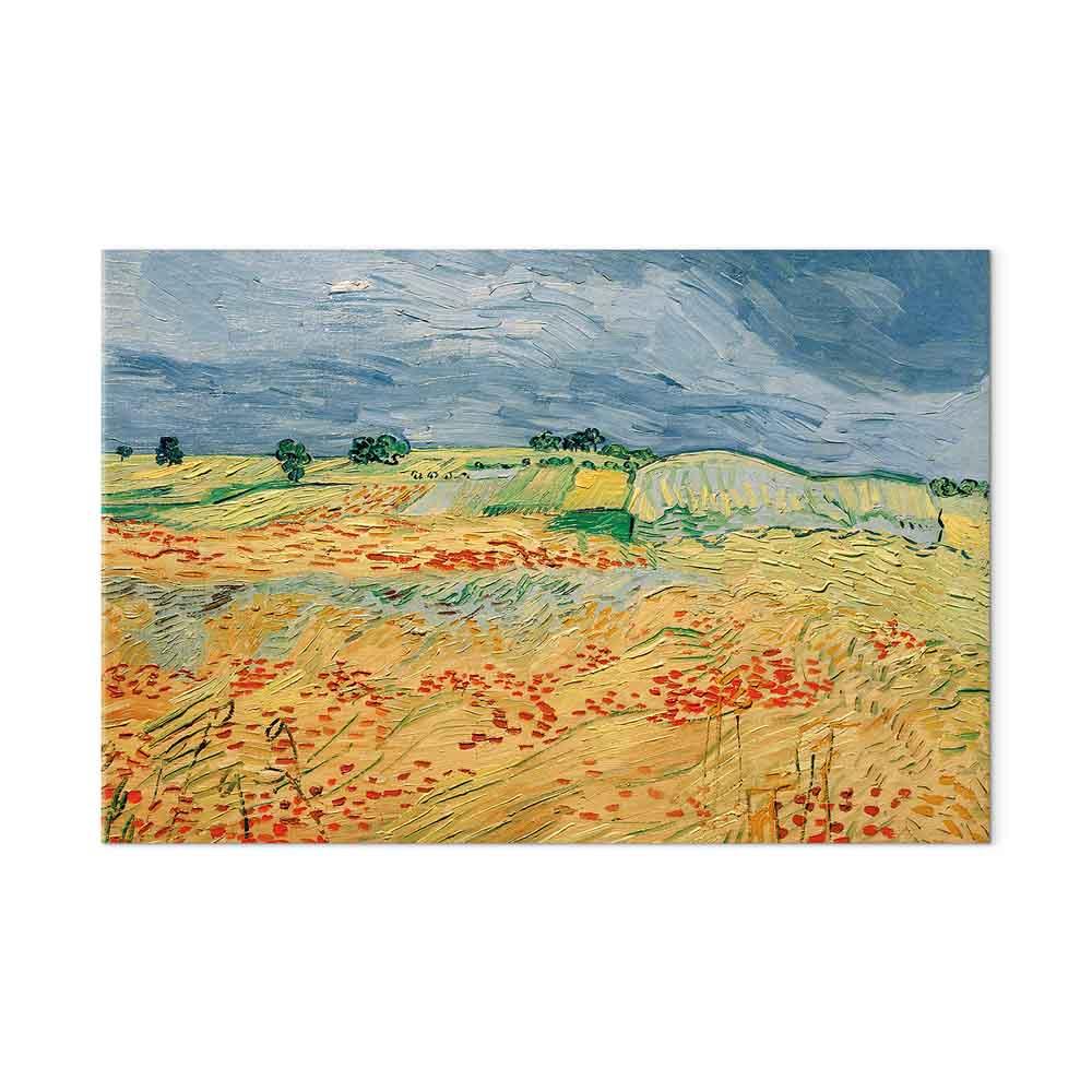 Vincent van Gogh billede på lærred - Marker med valmuer reproduktion - 120 x 80 cm - Akustisk