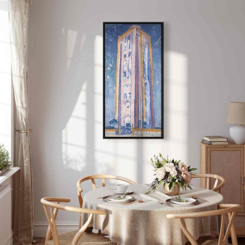 Piet Mondrian Fyrtårn nær Westkapelle - billede på lærred