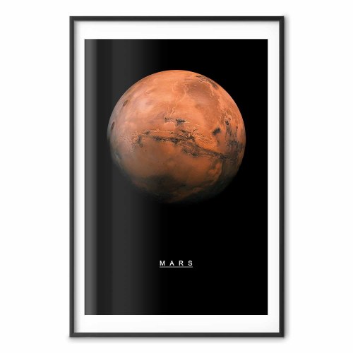 Mars plakat til børneværelse og vægdekoration