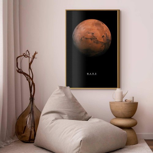 Mars plakat til børneværelse og vægdekoration