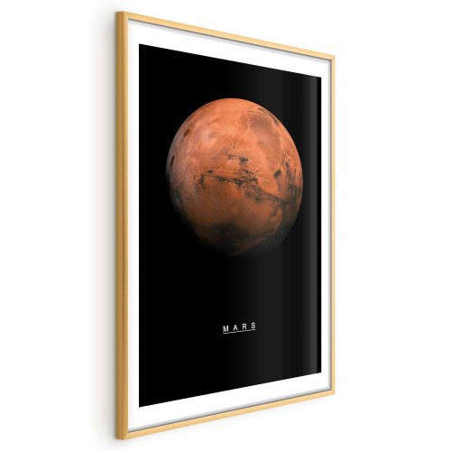 Mars plakat til børneværelse og vægdekoration
