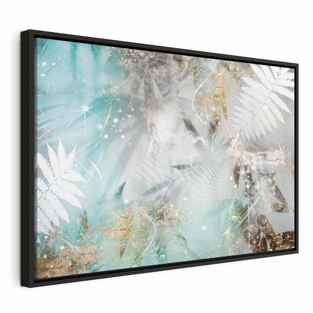 Lærredsbillede Turkis Drøm i bredformat - 1 del - 60 x 40 cm - I en sort træramme
