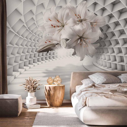 Fototapet 3D Blomster i Tunnelen