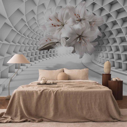 Fototapet 3D Blomster i Tunnelen