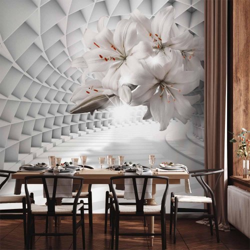 Fototapet 3D Blomster i Tunnelen