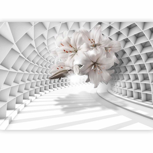 Fototapet 3D Blomster i Tunnelen