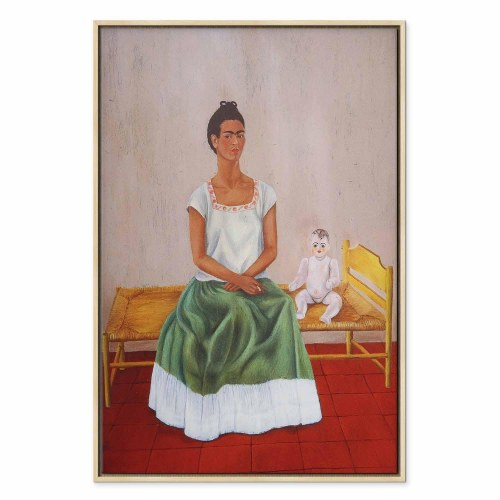 Frida Kahlo billede på lærred - Mig og min dukke