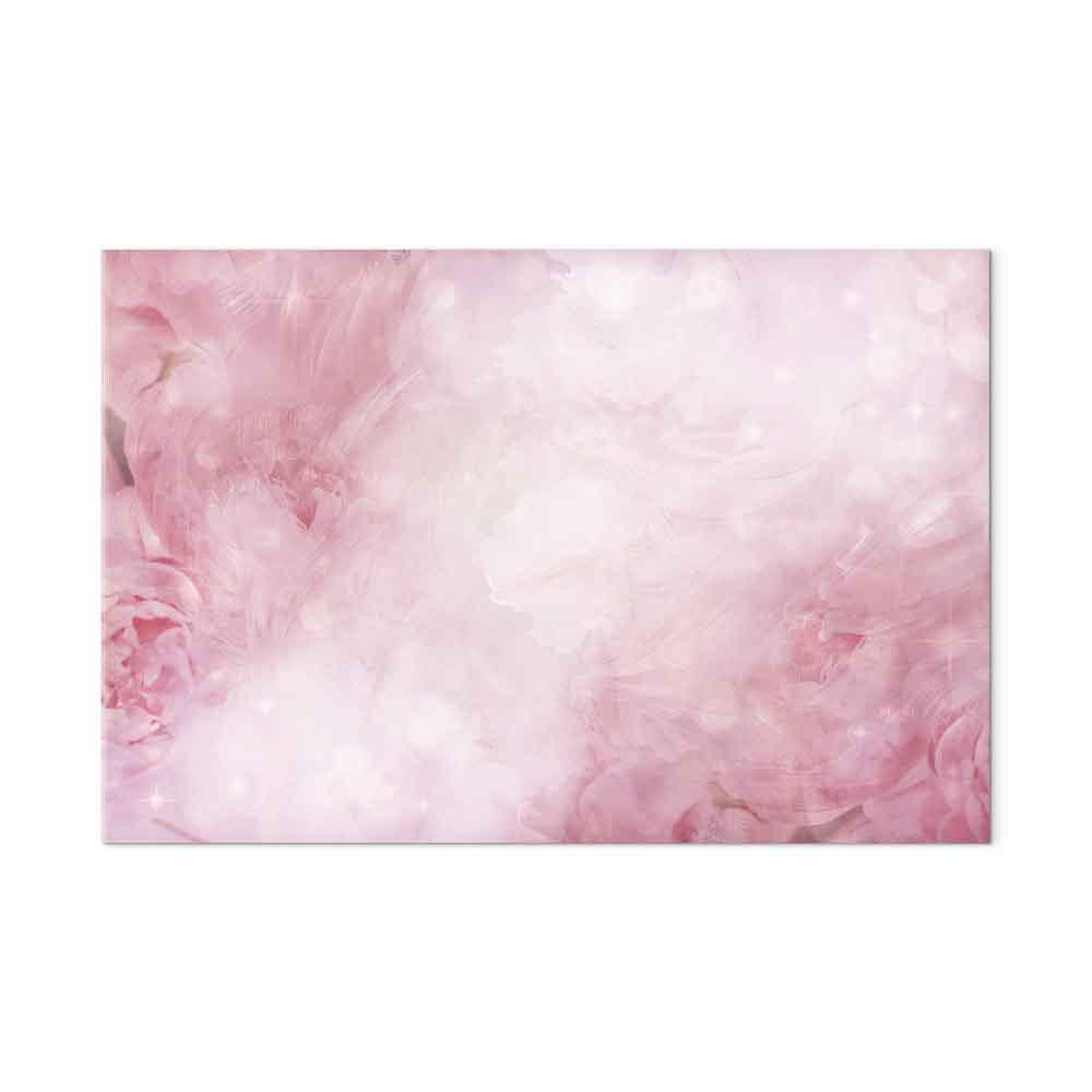 Lærredsbillede Pink Power - Wide vægbillede med blomstermotiv, 1 del - 90 x 60 cm - Akustisk