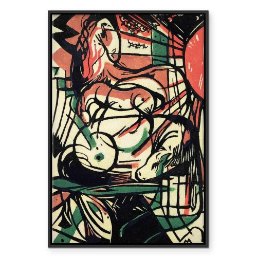 Franz Marc billede på lærred - Hestens fødsel