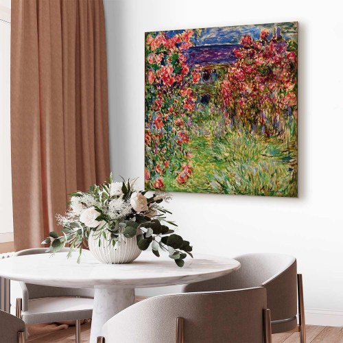 Claude Monet billede på lærred - La maison dans les roses