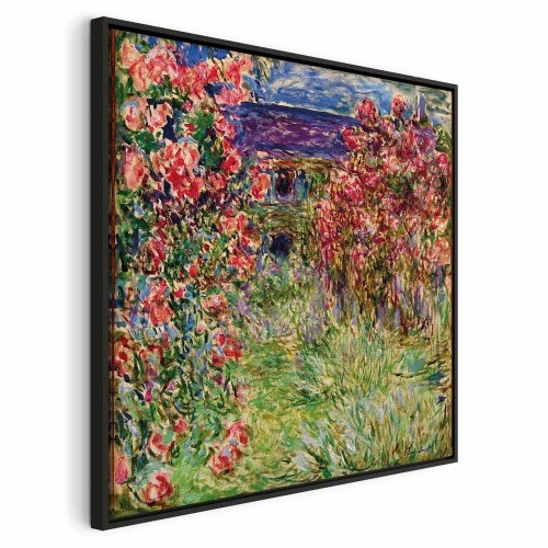 Claude Monet billede på lærred - La maison dans les roses