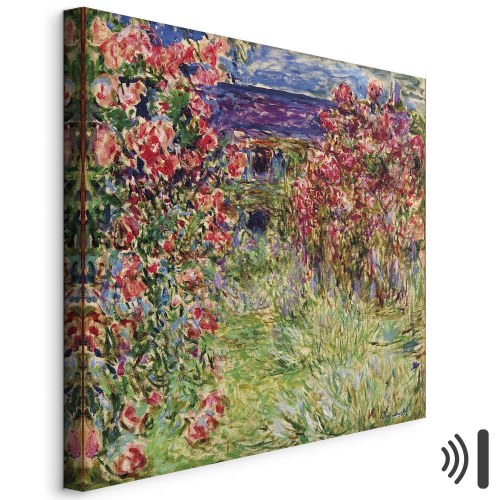 Claude Monet billede på lærred - La maison dans les roses