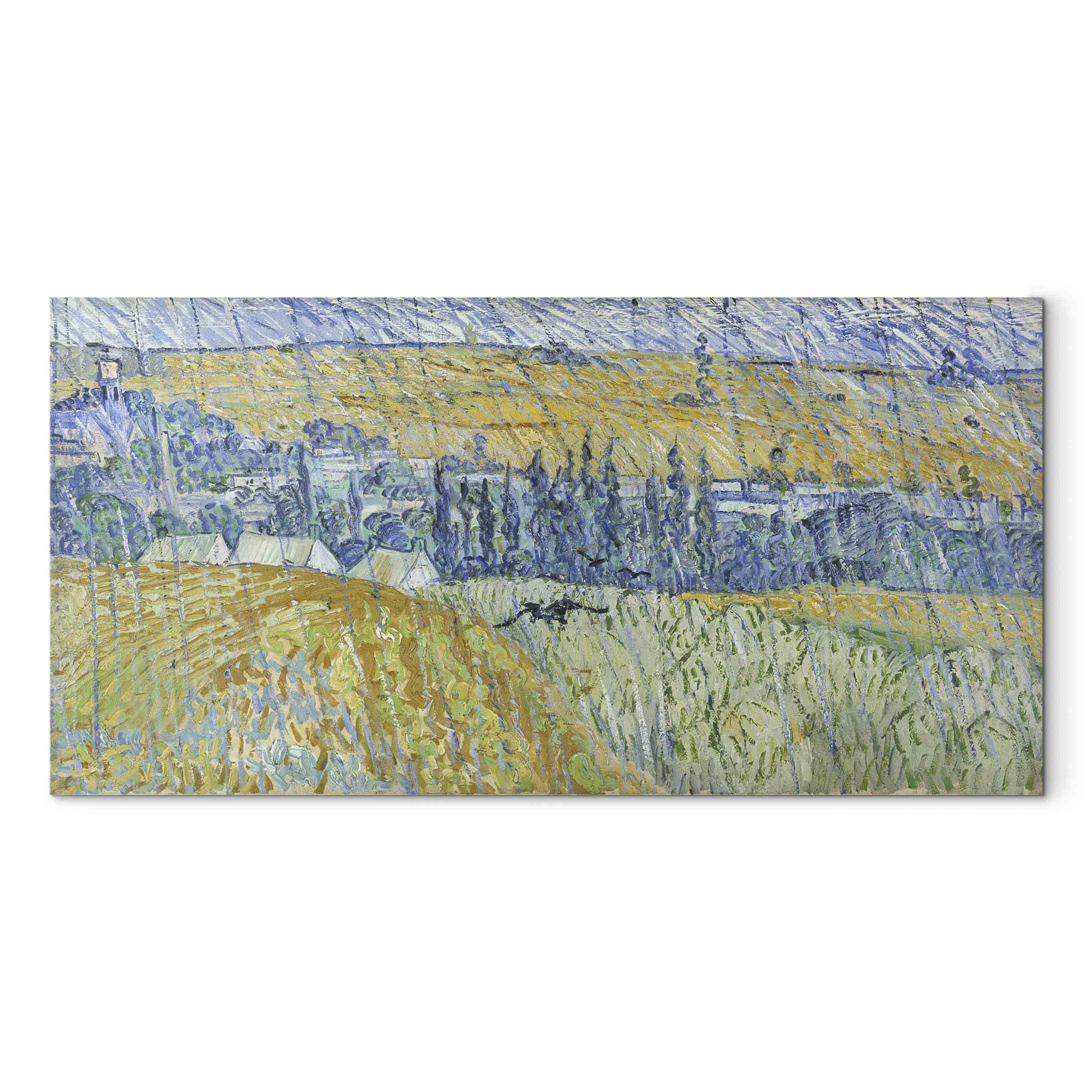 Billede på lærred - Vincent van Gogh - Auvers i regnen - 60 x 30 cm - Premium Print