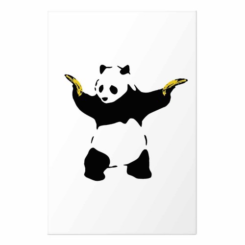 Plakat Panda med pistoler - gadekunst plakat
