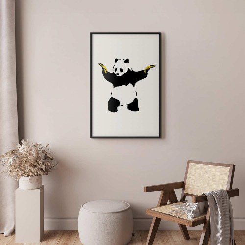 Plakat Panda med pistoler - gadekunst plakat