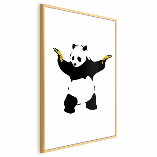 Plakat Panda med pistoler - gadekunst plakat