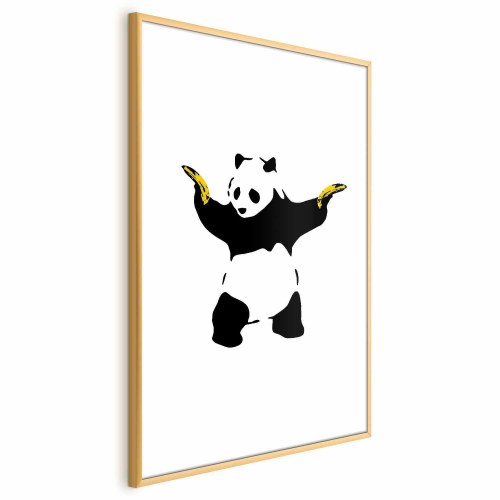 Plakat Panda med pistoler - gadekunst plakat
