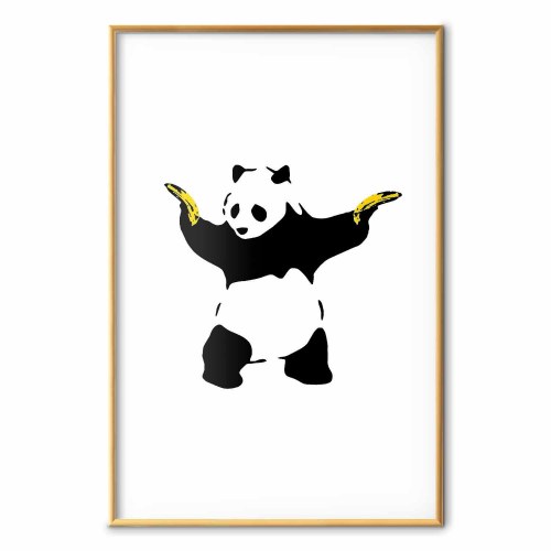 Plakat Panda med pistoler - gadekunst plakat