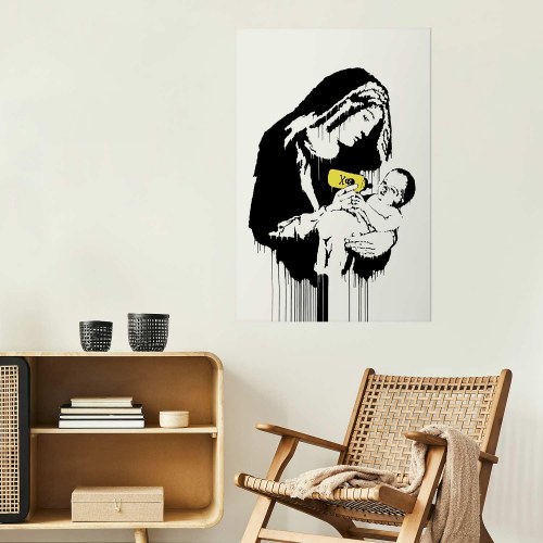 Plakat Mor og Barn i Gadekunst