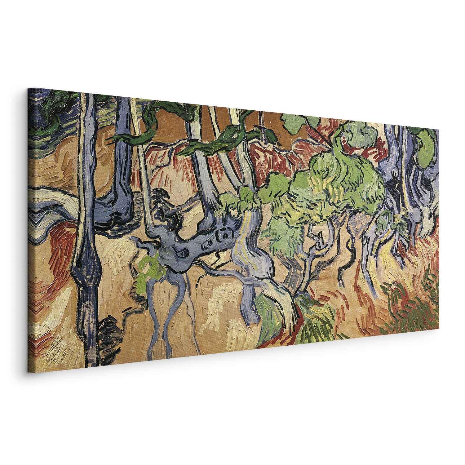 Vincent van Gogh lærredsbillede - Trærødder reproduktion til væg, flere varianter - 120 x 60 cm - Standard