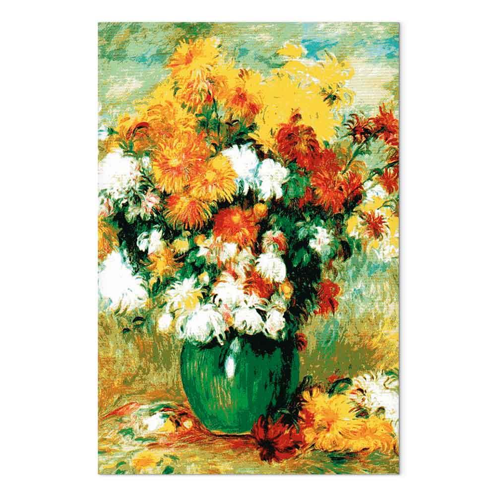 Billede på lærred - Pierre-Auguste Renoir - Krysantemum reproduktion - 60 x 90 cm - Akustisk
