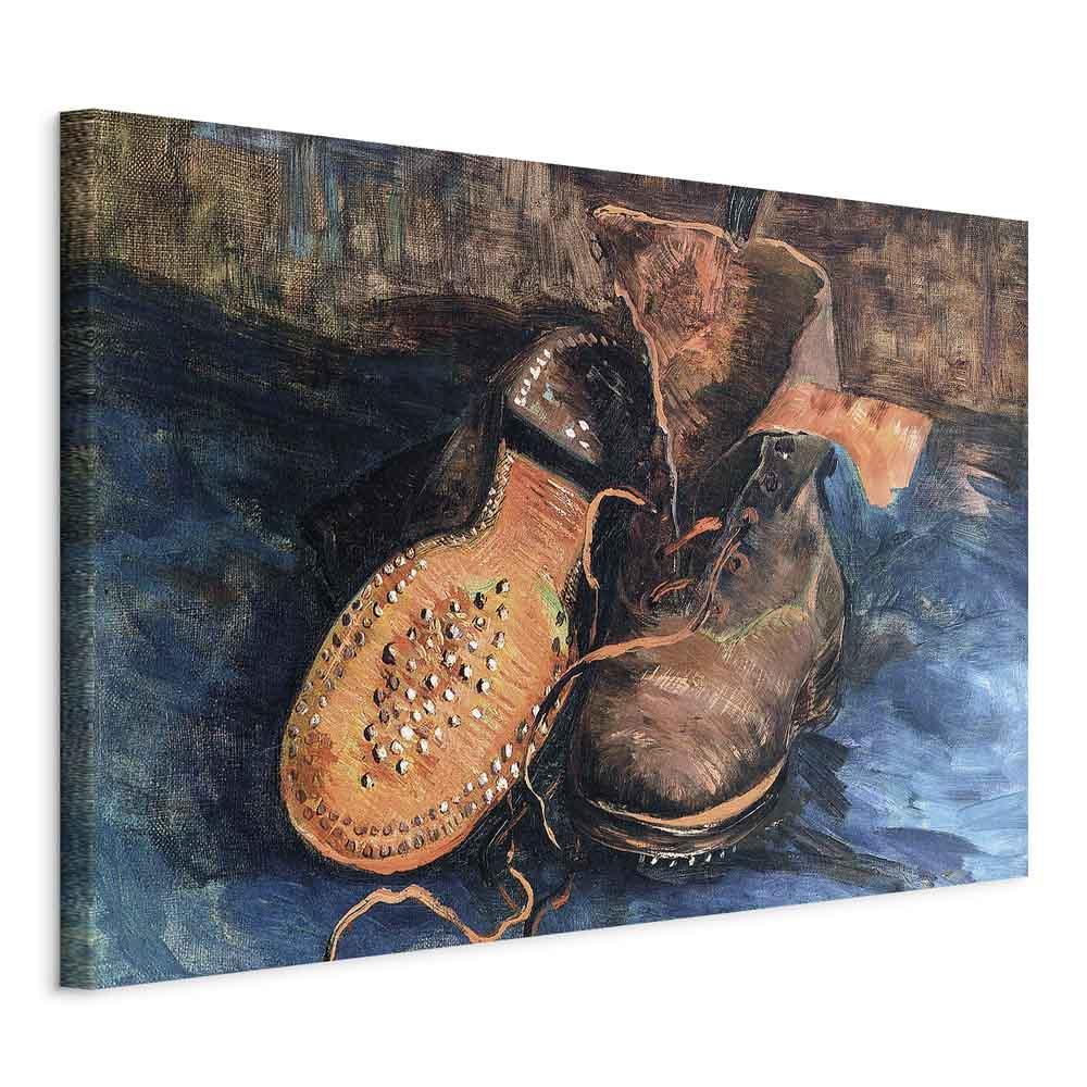 Vincent van Gogh billede på lærred - Et par sko, vægdekoration med kunstmotiv - 120 x 80 cm - På italiensk lærred